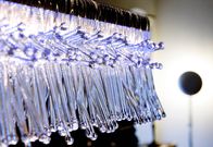 Moderne transparente geführte Suspendierung beleuchtet Eis - Kristallrechteck-hängende Beleuchtung