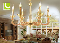 Beleuchtung des transparenten/goldenen Kristall-zeitgenössische Leuchter-E14/E12 für Wohnzimmer