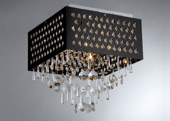 Schwarze Esszimmer-moderne Leuchter-Beleuchtung, die mit 220V poliert
