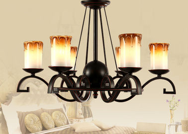 Kerzen-Art Schmiedeeisen-Art- DecoLeuchter mit Eisen und Glas, modern oder traditionell