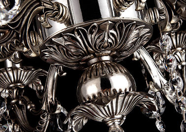 Schwarzes europäisches Retro Kristalllicht des leuchter-6, antike traditionelle Glasleuchter
