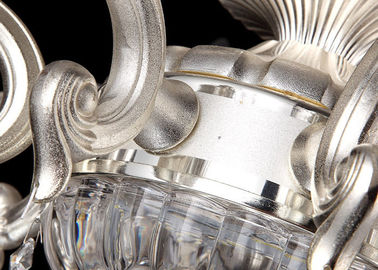 Helles Silber-Zink-hängendes Licht der Perlen-8, luxuriöse europäische Art moderner Kristallleuchter