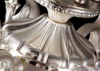 Helles Silber-Zink-hängendes Licht der Perlen-8, luxuriöse europäische Art moderner Kristallleuchter