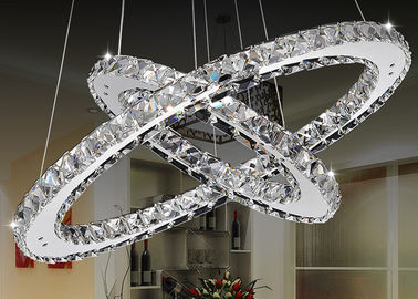 Chrom/klarer Luxuskristallleuchter des Esszimmer-K9 mit Licht 18W LED
