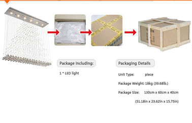220V/110v kühlen weißes deckenleuchte-goldenes Vollenden 18W LED Kristallab