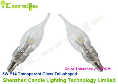 Kristallleuchter führte Birnen E14, transparentes Glas-5w geführtes Kerzen-Birne CER EMC