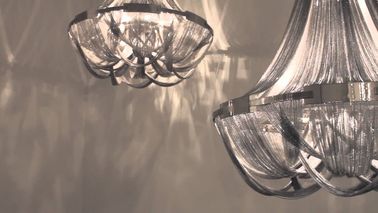 Luxuslandhäuser große moderne Leuchter-Innenchrom-Metallketten-Suspendierungs-Beleuchtung