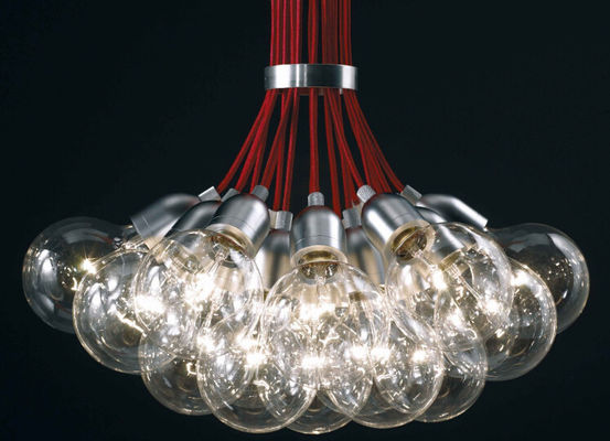 Aluminiumlichter des Glaskugel-Leuchter-19 der Kopf-E27 für Raum-Dekoration