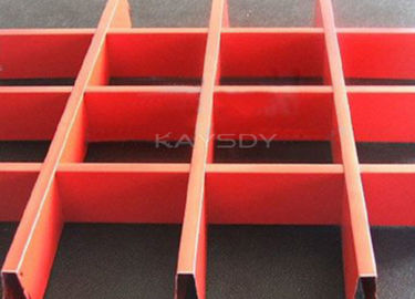 Färben Sie feuerfeste Suspendierungs-Aluminiumdecken-Gitter oder Gewohnheitsedelstahldeckengitter