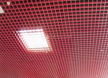 Färben Sie feuerfeste Suspendierungs-Aluminiumdecken-Gitter oder Gewohnheitsedelstahldeckengitter