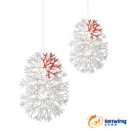 Nettes modernes Suspendierungs-acrylsauerlicht-korallenrote Schatten-Suspendierungs-Lampe für Esszimmer