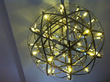 Moderner Suspendierungs-Licht-Edelstahl-großer runder Ball formte hängende Lampe für Inneneinrichtung