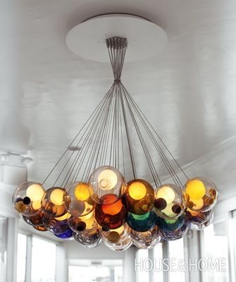 Kreative doppelte bunte hängende Lampe der Glasdeckel-hängende Deckenleuchte-LED G9