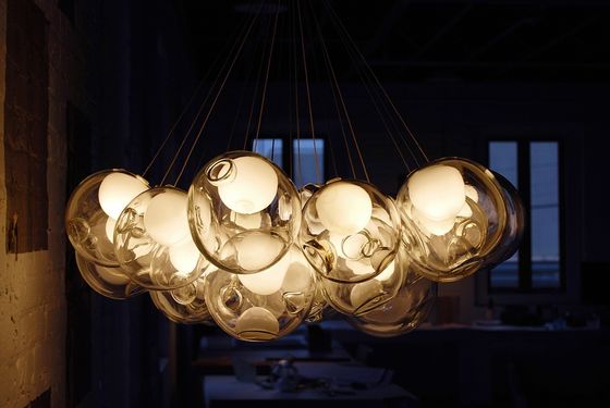 Kreative doppelte bunte hängende Lampe der Glasdeckel-hängende Deckenleuchte-LED G9