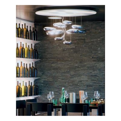 Modernes Chrom Skydro führte Leuchter-Lichter mit ABS Zinc+alloy Materialien für Handelsbeleuchtungs-Dekoration