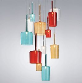 Färben Sie Mode-moderne geführte Leuchter, Glasflaschen-hängende Lampe G9