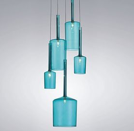 Färben Sie Mode-moderne geführte Leuchter, Glasflaschen-hängende Lampe G9