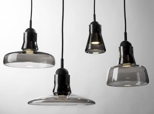 Dekorative geführte Innenlichter für Leuchter-Rauch-graue hängende Lichter für Stange