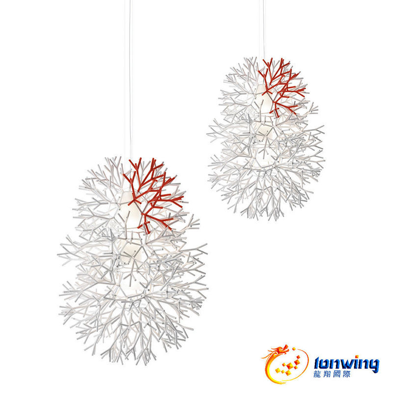 Nettes modernes Suspendierungs-acrylsauerlicht-korallenrote Schatten-Suspendierungs-Lampe für Esszimmer