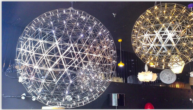 Moderner Suspendierungs-Licht-Edelstahl-großer runder Ball formte hängende Lampe für Inneneinrichtung