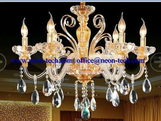 Kundengebundene hängende Lichter des Luxushotels des kristalles LED, kundenspezifische LED-Lichter Befestigungen
